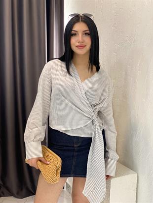 FLW Marka Bağlamalı Model Gömlek 