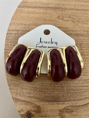 Gold Bordo Marka Model Küpe