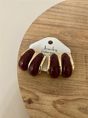 Gold Bordo Marka Model Küpe