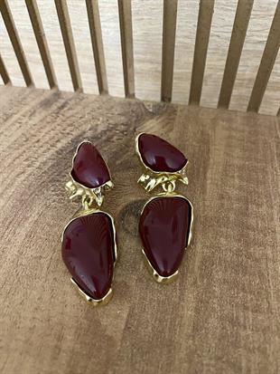 Gold Bordo Marka Model Küpe