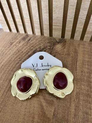 Gold Bordo Marka Model Küpe
