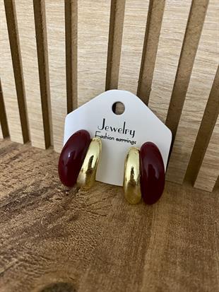 Gold Bordo Marka Model Küpe