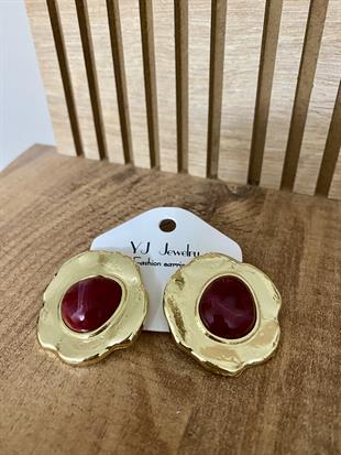 Gold Bordo Marka Model Küpe