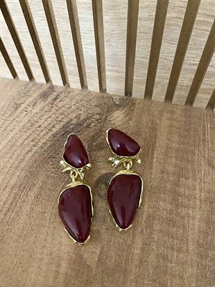Gold Bordo Marka Model Küpe