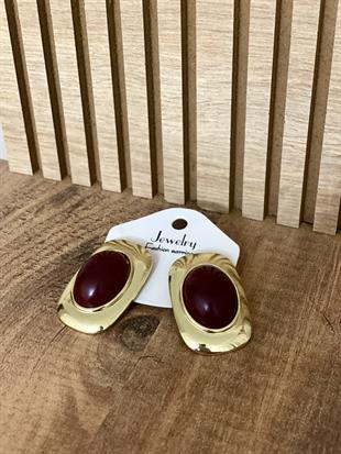Gold Bordo Marka Model Küpe