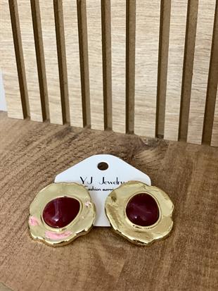 Gold Bordo Marka Model Küpe