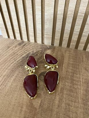 Gold Bordo Marka Model Küpe