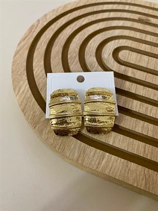 Gold Eğimli Küpe
