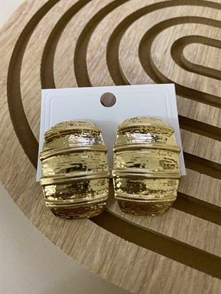 Gold Eğimli Küpe