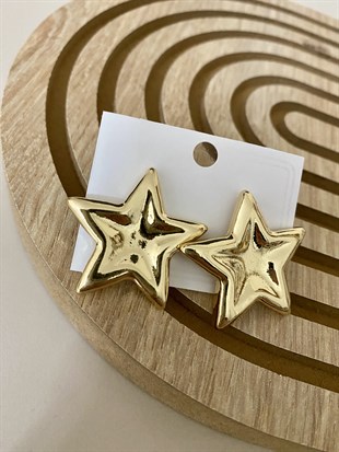 Gold Yıldız Küpe