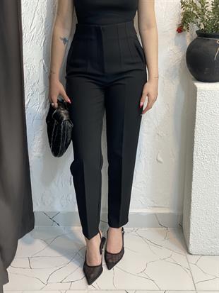 Karol Marka Siyah Kumaş Pantolon 