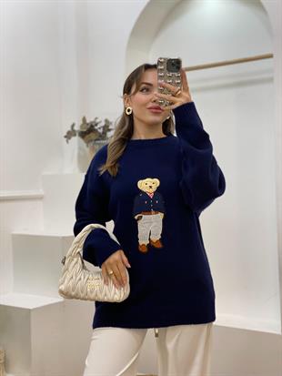 Laci Nakış Detaylı Kazak