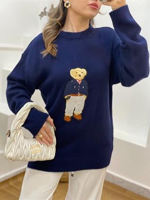 Laci Nakış Detaylı Kazak