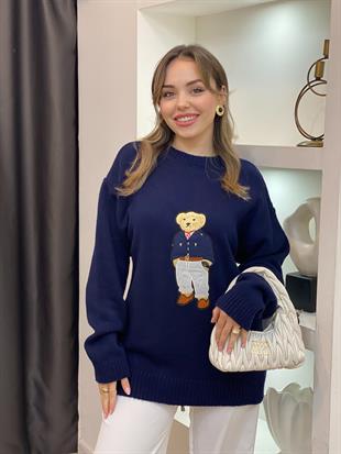 Laci Nakış Detaylı Kazak