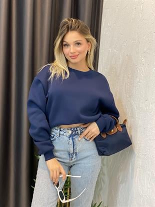 Lacivert İçi Şardonlu Sweatshirt 