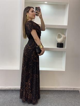 Leo Desen Premium Kalite Maxi Elbise