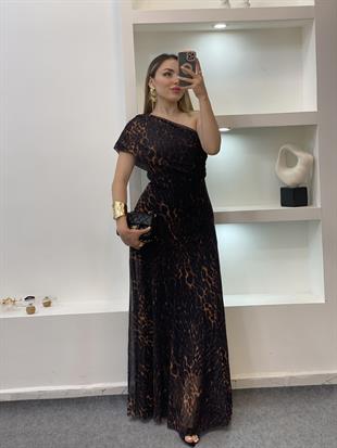 Leo Desen Premium Kalite Maxi Elbise
