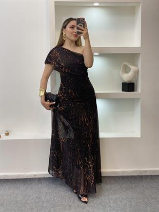 Leo Desen Premium Kalite Maxi Elbise