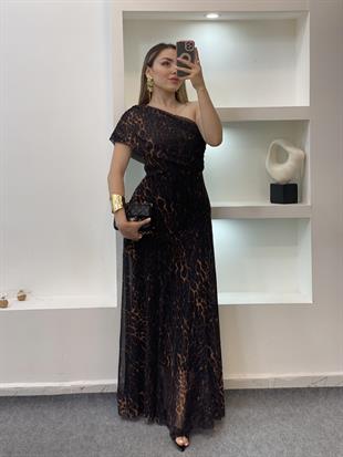 Leo Desen Premium Kalite Maxi Elbise