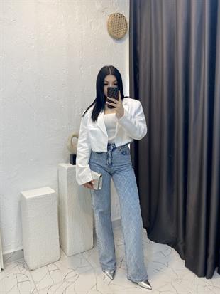 Marka Model Buz Mavi Taşlı Jean 