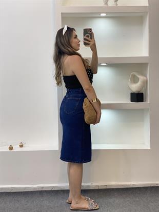 Mavi Midi Boy Jean Etek