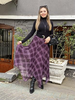 Mürdüm Asimetrik Kesim Etek