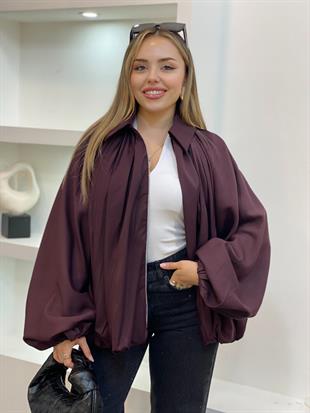 Mürdüm Premium Seri Yarasa Kol Ceket 