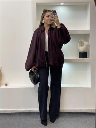 Mürdüm Premium Seri Yarasa Kol Ceket 