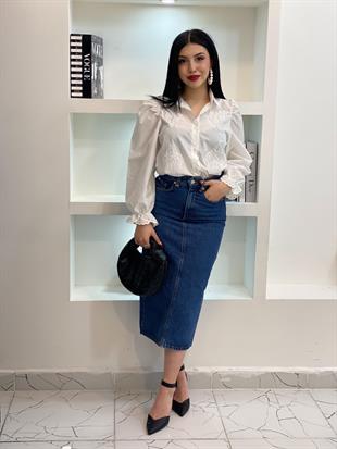 Orj Marka Midi Boy Jean Etek 