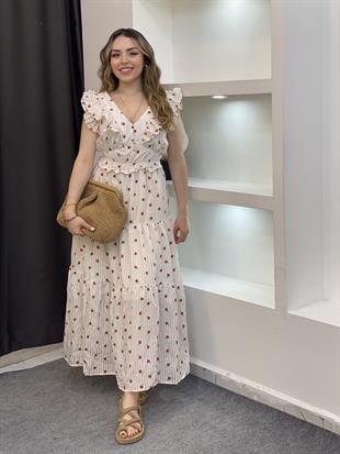  Volanlı Model Elbise