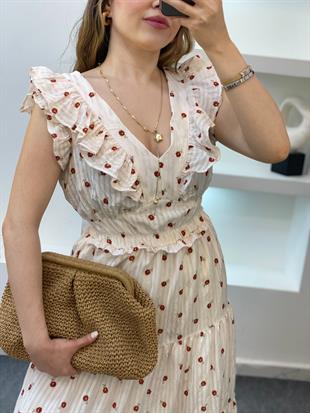  Volanlı Model Elbise