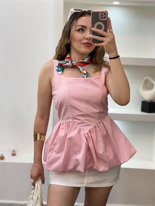 Pembe Balon Etek Marka Model Bluz