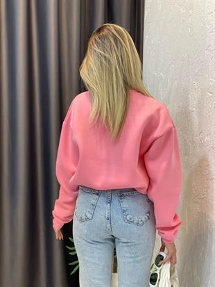 Pembe İçi Şardonlu Sweatshirt 