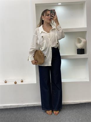 Perry Açık Bej Deniz Kabuklu Gömlek 