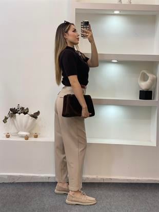 Perry Marka Bej Havuç Kesim Lüx Kalite Pantolon 