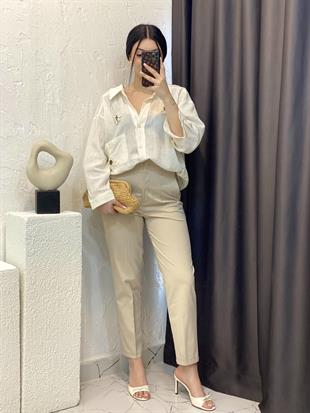 Perry Marka Bej Kumaş Pantolon 