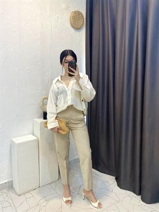 Perry Marka Bej Kumaş Pantolon 