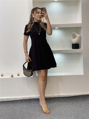 Perry Marka Mürdüm Renk Volanlı Elbise