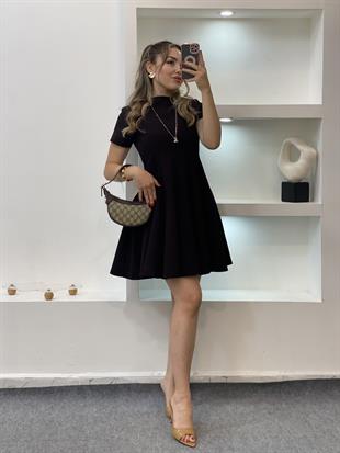 Perry Marka Mürdüm Renk Volanlı Elbise