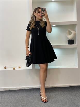 Perry Marka Siyah Volanlı Elbise