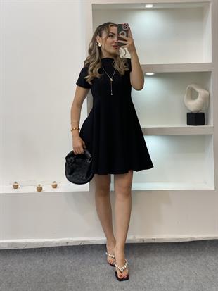 Perry Marka Siyah Volanlı Elbise