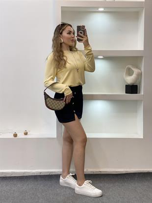 Q Marka Sarı Premium Kalite Triko