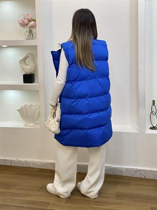 Robin Marka Mavi Kapitone Detaylı Şişme Yelek 