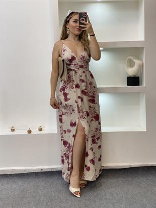 Robin Marka Premium Kalite Kruvaze Yaka Elbise