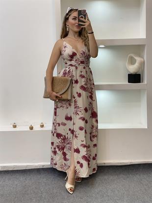 Robin Marka Premium Kalite Kruvaze Yaka Elbise