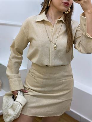 Sarı Gömlek  Etek Takım