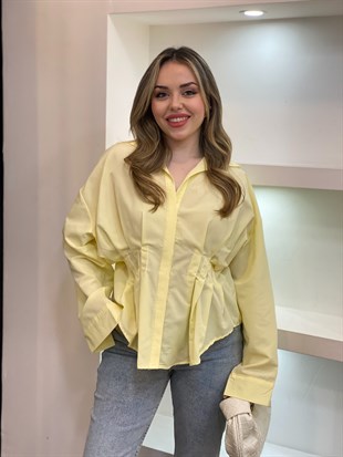 Sarı Piliseli Model Gömlek 