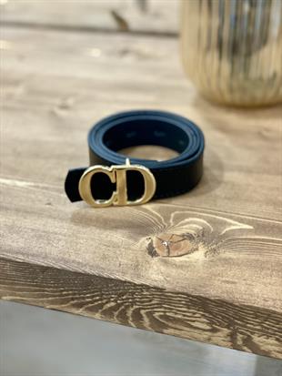 Siyah CD Gold Tokalı Kemer