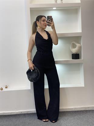 Siyah Degaje Yaka Bürümcük Takım