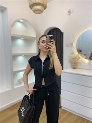 Siyah Fermuarlı Model Modal Takım
